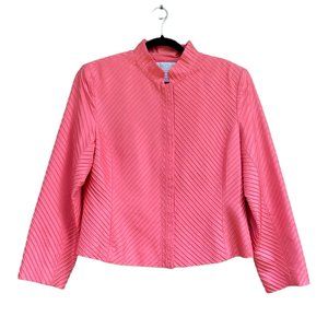 Vintage SILK CLUB Collection Pink Full Zip Silk Jacket Blazer